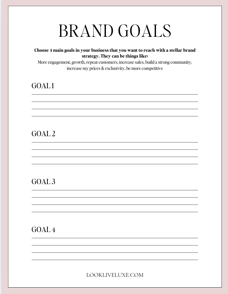 Luxe Branding Planner Workbook